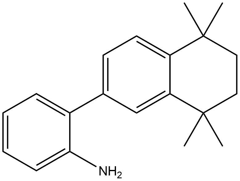 2-(5,6,7,8-Tetrahydro-5,5,8,8-tetramethyl-2-naphthalenyl)benzenamine 结构式