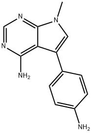 7H-Pyrrolo[2,3-d]pyrimidin-4-amine, 5-(4-aminophenyl)-7-methyl- 结构式