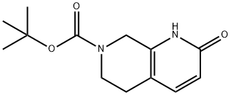 1,7-Naphthyridine-7(1H)-carboxylic acid, 2,5,6,8-tetrahydro-2-oxo-, 1,1-dimethylethyl ester 结构式