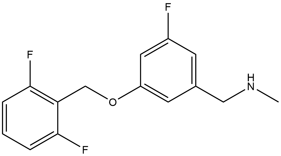 3-[(2,6-Difluorophenyl)methoxy]-5-fluoro-N-methylbenzenemethanamine 结构式