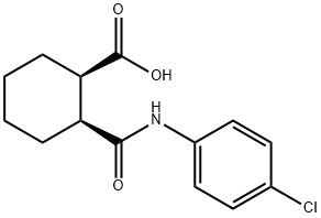 RAC-(1R,2S)-2-[(4-氯苯基)氨基甲酰基]环己烷-1-羧酸,顺式 结构式