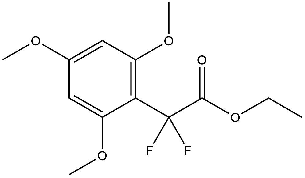 Ethyl α,α-difluoro-2,4,6-trimethoxybenzeneacetate 结构式