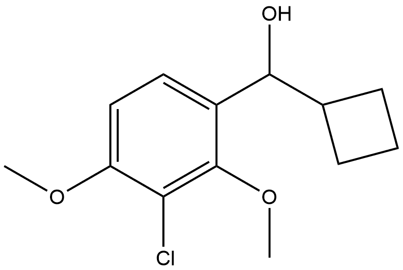 3-Chloro-α-cyclobutyl-2,4-dimethoxybenzenemethanol 结构式