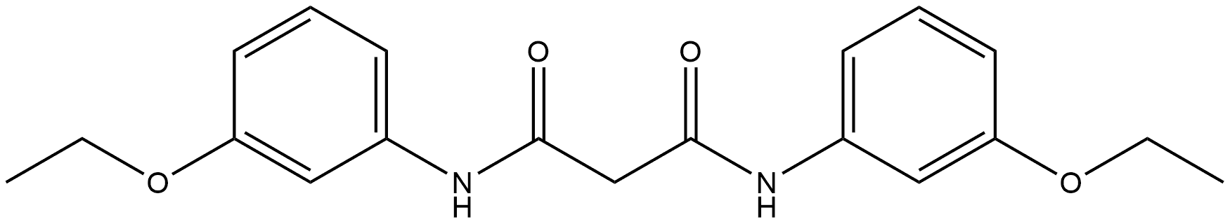 N1,N3-Bis(3-ethoxyphenyl)propanediamide 结构式