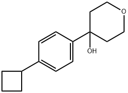 4-(4-cyclobutylphenyl)tetrahydro-2H-pyran-4-ol 结构式