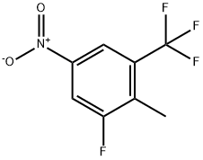 1-氟-2-甲基-5-硝基-3-(三氟甲基)苯 结构式