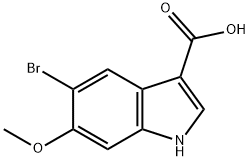 5-溴-6-甲氧基-1H-吲哚-3-羧酸 结构式