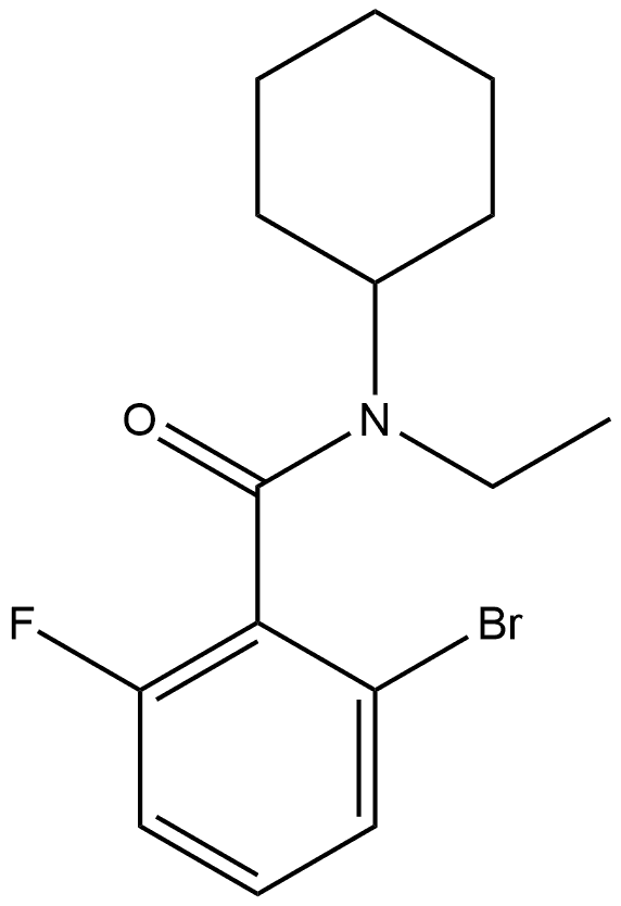 2-Bromo-N-cyclohexyl-N-ethyl-6-fluorobenzamide 结构式