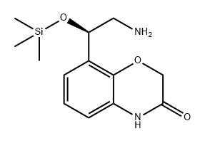 (R)-8-(2-氨基-1-((三甲基甲硅烷基)氧基)乙基)-2H-苯并[B][1,4]噁嗪-3(4H)-酮 结构式