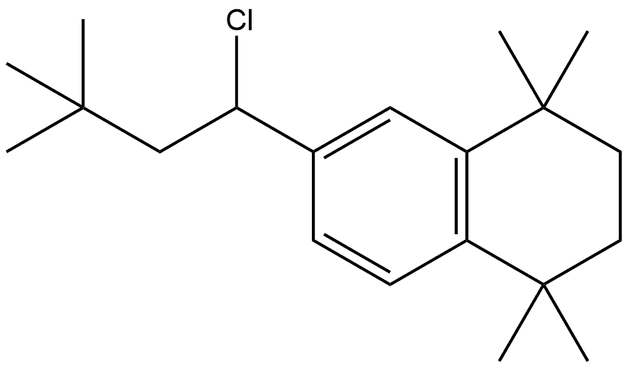 6-(1-Chloro-3,3-dimethylbutyl)-1,2,3,4-tetrahydro-1,1,4,4-tetramethylnaphthalene 结构式