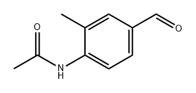 N-(4-甲酰基-2-甲基苯基)乙酰胺 结构式