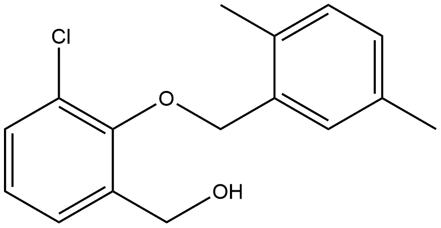 3-Chloro-2-[(2,5-dimethylphenyl)methoxy]benzenemethanol 结构式