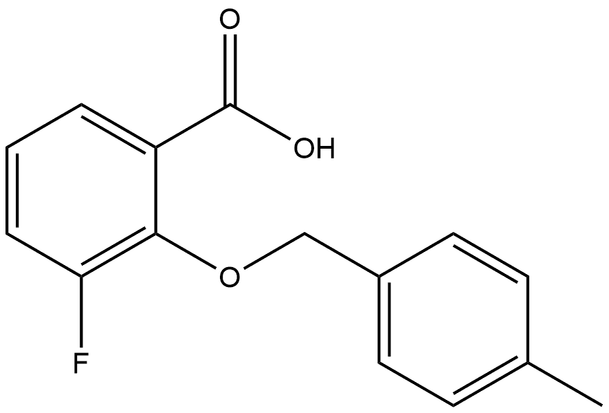 3-Fluoro-2-[(4-methylphenyl)methoxy]benzoic acid 结构式