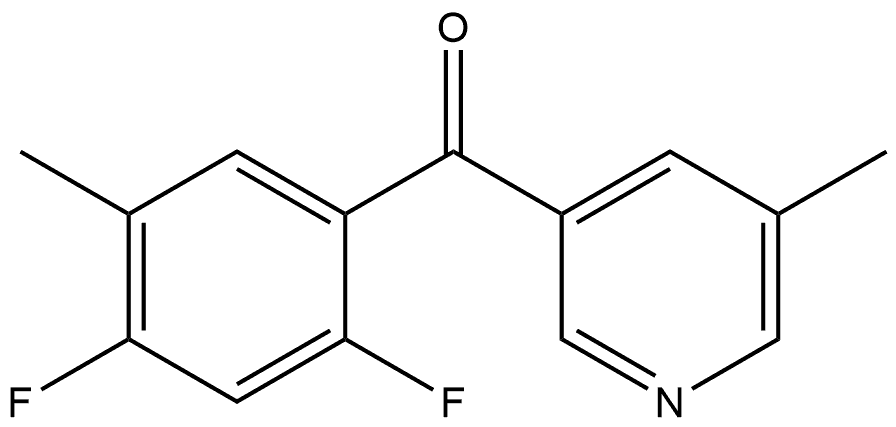 (2,4-Difluoro-5-methylphenyl)(5-methyl-3-pyridinyl)methanone 结构式