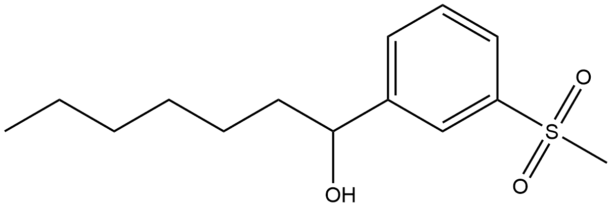 α-Hexyl-3-(methylsulfonyl)benzenemethanol 结构式