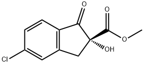 1H-Indene-2-carboxylic acid, 5-chloro-2,3-dihydro-2-hydroxy-1-oxo-, methyl ester, (2R)- 结构式