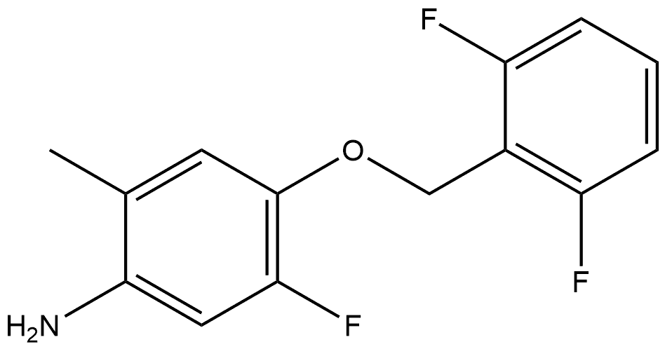 4-[(2,6-Difluorophenyl)methoxy]-5-fluoro-2-methylbenzenamine 结构式