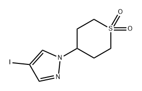 4-(4-碘-1H-吡唑-1-基)四氢-2H-噻喃-1,1-二氧化物 结构式