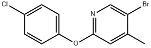 5-bromo-2-(4-chlorophenoxy)-4-methylpyridine 结构式