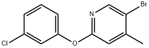 5-bromo-2-(3-chlorophenoxy)-4-methylpyridine 结构式