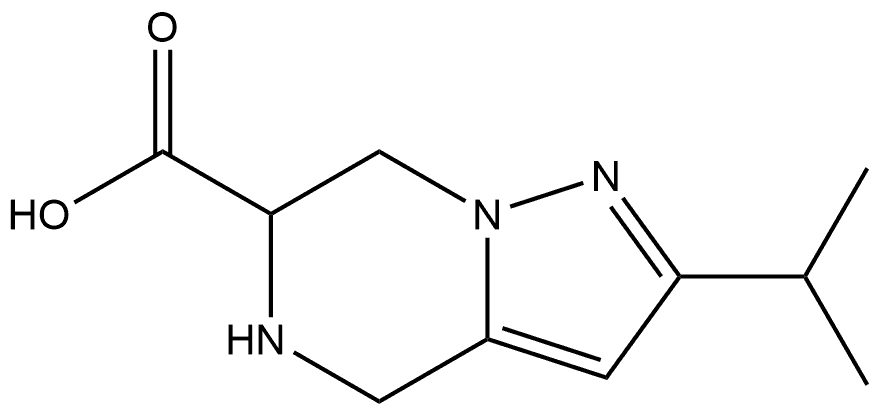 2-异丙基-4,5,6,7-四氢吡唑并[1,5-A]吡嗪-6-羧酸 结构式