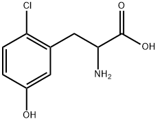 2-amino-3-(2-chloro-5-hydroxyphenyl)propanoic acid 结构式