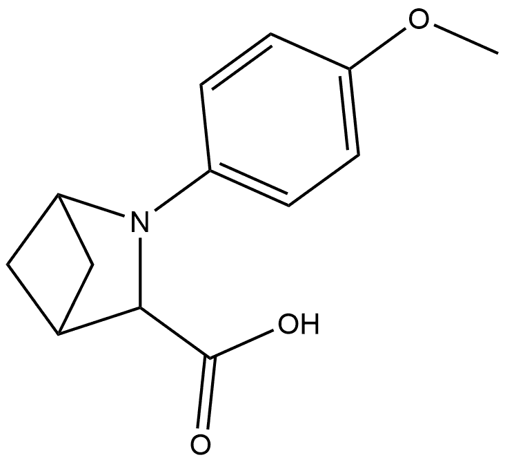 2-(4-methoxyphenyl)-2-azabicyclo[2.1.1]hexane-3-carboxylic acid 结构式