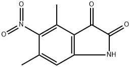 4,6-dimethyl-5-nitro-2,3-dihydro-1H-indole-2,3-dione 结构式