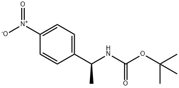 Carbamic acid, N-[(1S)-1-(4-nitrophenyl)ethyl]-, 1,1-dimethylethyl ester 结构式