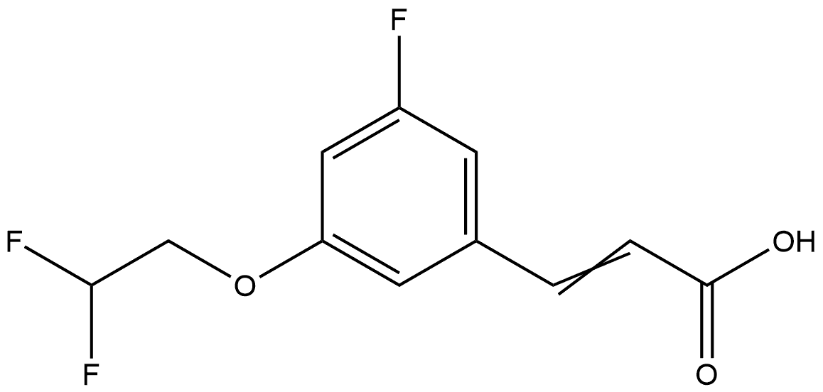 3-[3-(2,2-Difluoroethoxy)-5-fluorophenyl]-2-propenoic acid 结构式