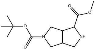 Pyrrolo[3,4-c]pyrrole-1,5(1H)-dicarboxylic acid, hexahydro-, 5-(1,1-dimethylethyl) 1-methyl ester 结构式