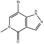 7-bromo-5-methyl-1H,4H,5H-pyrazolo[4,3-c]pyridin-4-one 结构式