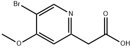 2-(5-溴-4-甲氧基吡啶-2-基)乙酸 结构式