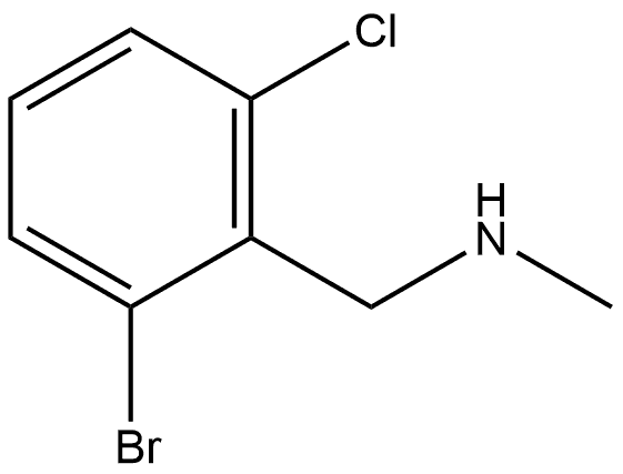 (2-bromo-6-chlorophenyl)methyl](methyl)amine 结构式