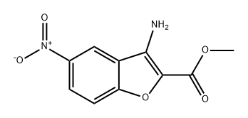 3-氨基-5-硝基苯并呋喃-2-羧酸甲酯 结构式