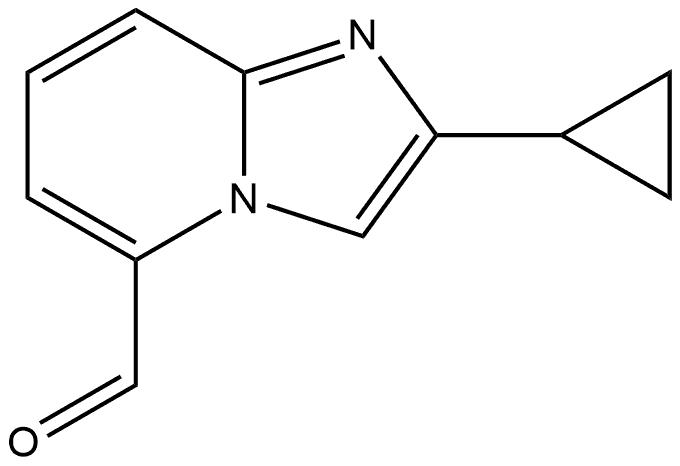 2-cyclopropylimidazo[1,2-a]pyridine-5-carbaldehyde 结构式