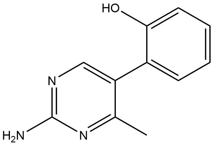 2-(2-Amino-4-methyl-5-pyrimidinyl)phenol 结构式