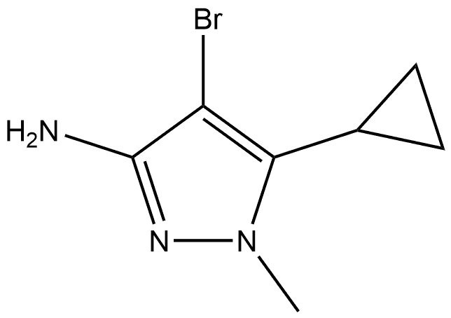 4-溴-5-环丙基-1-甲基-1H-吡唑-3-胺 结构式