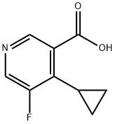 3-Pyridinecarboxylic acid, 4-cyclopropyl-5-fluoro- 结构式