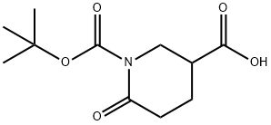 1,3-Piperidinedicarboxylic acid, 6-oxo-, 1-(1,1-dimethylethyl) ester 结构式