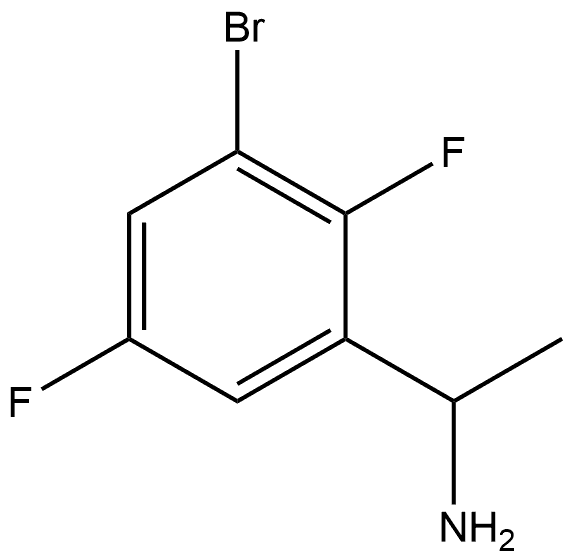 1-(3-bromo-2,5-difluorophenyl)ethan-1-amine 结构式