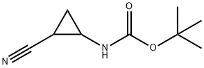 N-(2-氰基环丙基)氨基甲酸叔丁酯 结构式