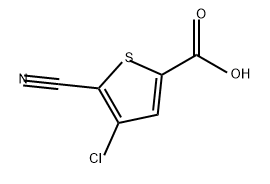 4-氯-5-氰基噻吩-2-羧酸 结构式