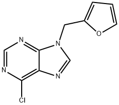 6-Chloro-9-(furan-2-ylmethyl)-9H-purine 结构式