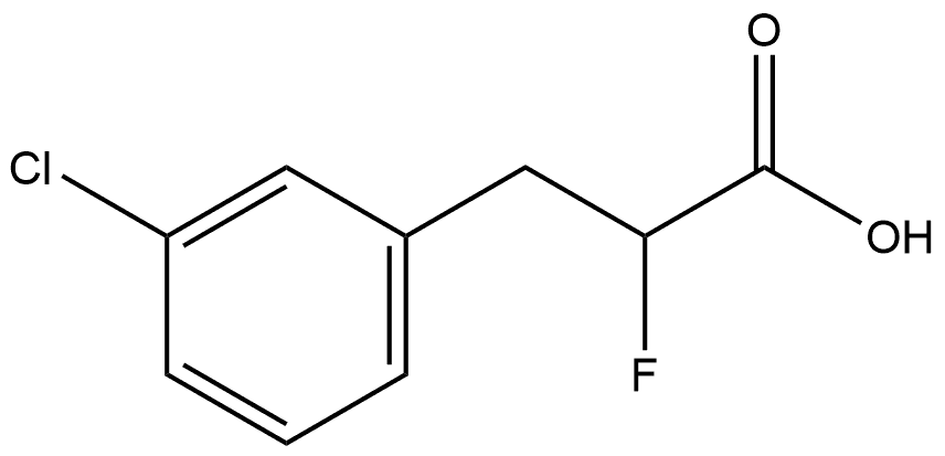 3-(3-chlorophenyl)-2-fluoropropanoic acid 结构式