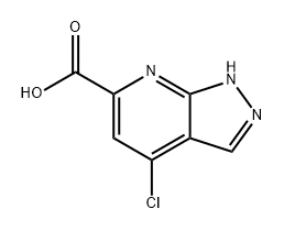 4-氯-1H-吡唑并[3,4-B]吡啶-6-羧酸 结构式