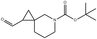1-甲酰基-5-氮杂螺[2.5]辛烷-5-羧酸叔丁酯 结构式