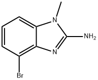 4-溴-1-甲基-1H-苯并咪唑-2-胺 结构式