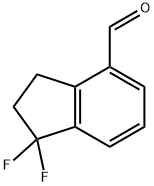 1,1-二氟-2,3-二氢-1H-茚-4-甲醛 结构式