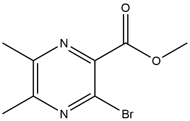 3-溴-5,6-二甲基吡嗪-2-羧酸甲酯 结构式